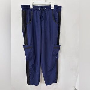 New York Laundry + MEDics Women’s Blue and Black Scrub Pants - XL